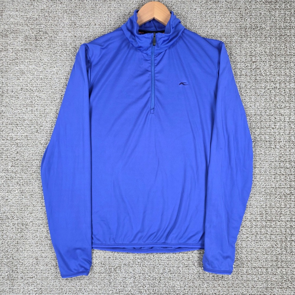 KJUS Ladies Feel Halfzip Pullover Blue/Purple Size 38 M Long Sleeve Top
